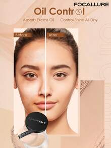FOCALLURE Bedak Tabur Ringan Mineral 7g, Tahan Lama 24 Jam, Mengontrol Minyak, Bedak Halus Transparan, Hasil Akhir Matte Soft Focus, Bebas Minyak & Tanpa Kilap, Cocok Untuk Semua Jenis Kulit, Menyamarkan dan Melembutkan Pori-Pori dan Garis Halus - 03 Wheat - View 5