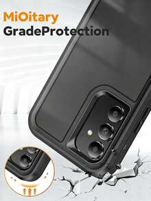 3-Proof Defender 2-In-1 تصميم مسطح مقاوم للصدمات - الأسود - مشاهدة 2