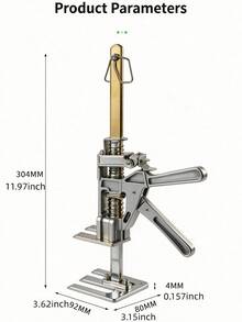 1 Set Labor-Saving Height Adjuster, Cabinet Jack, Tile Leveler, DIY Woodworking Clamp Tool, Suitable For Construction And Installation - Silver - View 5