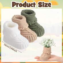 1set Baby Shower Table Decorations Crochet Knitted Baby Booties Bulk Newborn Announcement Boho Table Centerpieces Neutral Gender Reveal Party Decor - Multicolor - View 8