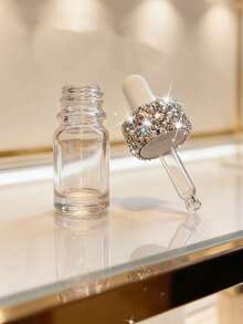 Shiny Rhinestone Glass Dropper Bottle, Mini Essential Oil Dropper Bottle, Transparent Glass Dispensing Bottle, Empty Perfume Cosmetic Liquid Container With Dropper, Portable Refillable Perfume Bottle, Mini Pocket Beauty Tool Travel Essential, Reusable And Leak-Proof, Best Choice For Gifting Friends And Family, Unique Birthday Gift, Holiday Gift, Party Gift, Vacation Gift, Back To School Gift, Teacher Gift - Multicolor - View 9