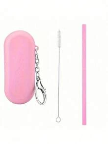 1-2 Reusable Silicone Straws With Storage Box - Foldable And Portable, Perfect For Travel And Parties - View 13