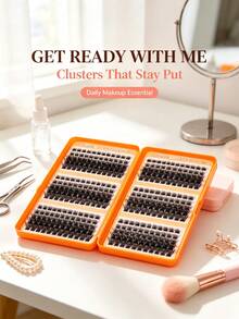 ISEEN 360pcs Single Cluster False Eyelashes, Eyelash Book, Cluster False Eyelashes, DIY Eyelash Extensions, Cluster False Eyelashes, Single Cluster False Eyelashes, False Eyelashes - D - View 2