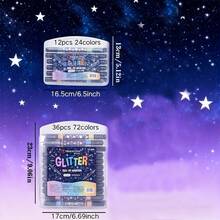 Dual-Tip Glitter Pen With Quick-Drying, Glue-Like Ink-Featuring A Fine Tip-Suitable For Scrapbooking, Card Making, Journaling, And Drawing; A Glitter Marker Set Ideal For Artists And Art Supplies. - Multi-color - View 7