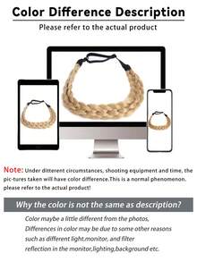 Double-Strand Braided Headband, Adjustable Headband, Suitable For Women's Everyday Wear And Parties. - Multicolor - View 6