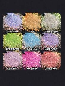 1SET Holographic Iridescent Chunky Glitter Flakes In Bottles, High-Shine Color-Shifting Sequins For Nail Art, Clothing Decoration, DIY Crafts, Festival Makeup, Halloween, Christmas & Back-To-School Projects - Multiple Styles - View 8