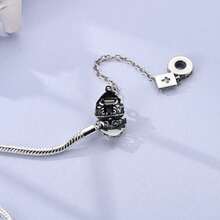 1pc S925 Sterling Silver Snake Chain All-Match Bracelet, Multiple Pink Diamond Heart Clasp With Safety Chain, Hollow Carved Design, Heart-Shaped Main Stone, Customizable DIY Beaded, Comes With Gift Box, Gentle Girl Style, Versatile Handmade Jewelry Base For Gifting - Multicolor - View 8