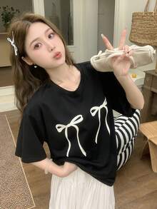 Women T-Shirts - 黑色 - 查看 4