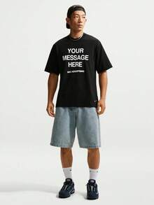 Nike Men's AS U NSW TEE LSE YMH 1 Short Sleeve Knit Collarless T-Shirt TIQ5861-010 - Black - View 6