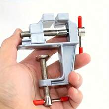 4/2/1pc Mini Aluminum Bench Vise, Suitable For Electronic Device Installation, Adjustable Desktop Clamp Design, Durable Metal Material, Compact Size, Easy Operation, Red Handle, Ideal For Garage Use AIRAJ Mini Aluminum Bench Vise, Suitable For Electronic Device Installation, Adjustable Desktop Clamp Design, Durable Metal Material, Compact Size, Easy Operation, Red Handle, Ideal For Garage Use - A - View 1