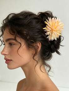 3/2/1pc Fashion Bohemian Artificial Flower Hair Claw Clip Women's Hair Accessory For Vacation, Party, Photo, Gift For Friends - Multicolor - View 14