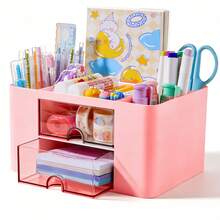 1 pieza Caja de almacenamiento con cajones de varias capas Organizador de escritorio con diseño de conejo lindo Contenedor adecuado para oficina hogar escuela dormitorio almacenamiento de cosméticos y joyas Regalo de cumpleaños - Multicolor - Ver 2