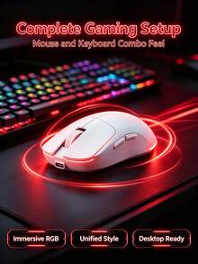 AOC Tri-Mode Wireless Gaming Mouse, 6-Level Adjustable DPI, Lightweight Esports Mouse For PC, Laptop, And Office Peripherals - View 2
