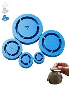 5pcs Pottery Foot Ring Tool Set, Pottery Foot Mold Tool, Pottery Foot Ring Tool - Pottery Foot Mold, Clay Base Leveler, Used For Ceramics, Even Foot Pressure, Suitable For Pottery Bowls, Cups And Wheel Projects - Multicolor - View 10