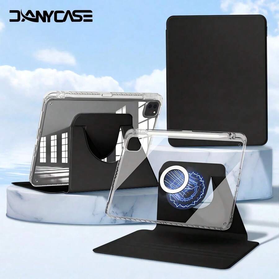 DANYCASE 可旋轉保護殼，相容 iPad Air 8 (M4) 11" 13" 2026 11th (A16) 2025 10th 10.9 Air 11 13 M2 M3 2024 2025 Air 4th 5th 10.9，360度旋轉可拆卸式保護蓋