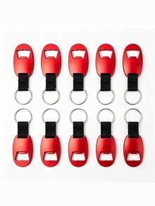10/1pc Personalized Custom Creative Oval Beer Bottle Opener Keychain, Engravable Name & Blessing Message, Aluminum Alloy With Woven Strap, Multi-Functional Promotional Gift, Birthday Party Wedding Father's Day Housewarming Store Anniversary Event Return Gift Souvenir - Multicolor - View 11