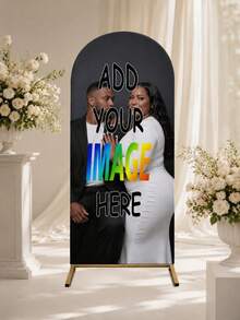 Customizable Arch Fabric Decor Cover, Suitable For Weddings, Birthdays And Events, Fits Round Top, Available In 3.9/4.9/6/6.6/7.2 Feet Sizes, Perfect For Graduation Season, Birthday Party, Wedding Party, Christmas, Halloween, Valentine's Day - Multicolor - View 10
