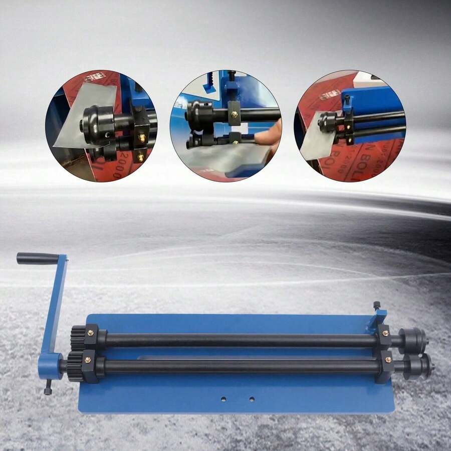 Rundbiegemaschine Sickenmaschine 460mm Manuell Bördelmaschine mit 6 Würfelsätze - Blau - Übersicht 1