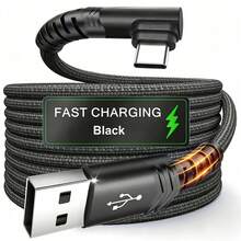 Cargador rápido Tipo-C, Cable de datos USB-A a USB-C, Cable de carga USB-C trenzado, compatible con Apple, One+ y otros teléfonos inteligentes - Multicolor - Ver 4