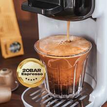 HiBREW 5-In-1 Capsule Coffee Machine Compatible With Various Coffee Capsules And Ground Coffee 7-Level Water Adjustment Hot And Cold Brewing Function 600ml Removable Water Tank 20 Bar Espresso Home Coffee Machine Suitable For Kitchen Parties And Gifting - EU F Type Plug(220-240V) - View 10