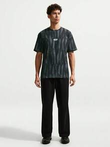 Nike Men's AS U NSW TEE LSE MESH AOP Short Sleeve Knit Collarless T-Shirt TIM3737-438 - Grey - View 6