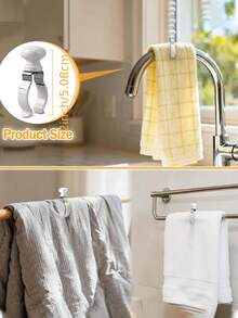 Kitchen Towel Rack, Heat-Resistant Steel - Provides Strong Grip For Thick Towels And Linen In Microwave, Oven And Dishwasher | Practical Kitchen Storage Box, Ideal Gift - Multicolor - View 9