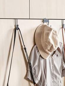 Playful Cat-Shaped Heavy Duty Cast Iron Door Hook, Easy To Install Space-Saving Storage Rack, Can Hang Hats, Towels, Wallets And Bathrobes, Casual Home Door Hanging Storage Organizer - Multicolor - View 4