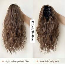 Claw Clip On Ponytail For Women Curly Wave Ponytail Hair Extension For Synthetic Short Curly Hair Pieces - Multicolor - View 3