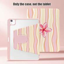 Striped, Floral And Other Pattern Painted Effect Tablet Protective Case, Built-In Pen Slot, With Stand, Suitable For Honor 8/9/10/X8/X8A/X9/X8Pro/X9Pro And Other Models/ MatePad Se 11 Inch/MatePad 11 Inch/11.5 Inch, MatePad Pro Apple 10th/11th Generation 2025 (A16), Galaxy Tab A7/A9 And Other Popular Models - Multicolor - View 5