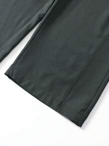 Plus Size Men's Summer Lightweight Sports Casual Straight Leg Pants With Drawstring Design, Versatile Streetwear - Dark Grey - View 8