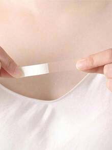 1 Set Anti-Slip Clothing Tape, Double-Sided Transparent Non-Reflective Adhesive Tape, Invisible Fixing Tape For Shoulders And Neckline, Ultra-Strong Adhesion And Durable, Transparent Invisible Design, Suitable For Fixing Tops And Neckline To Prevent Clothing Damage - Multicolor - View 8