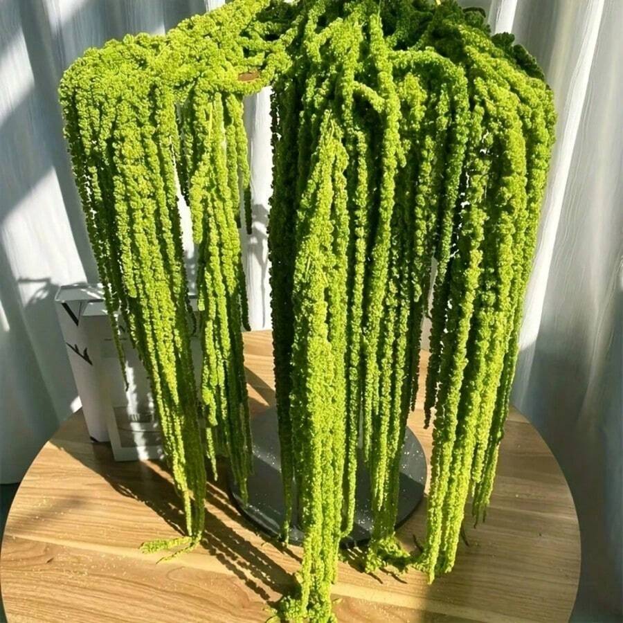 1/2/3/4/5/10pcs Artificial Hanging Amaranth Flowers, Floral Art, Hanging Floral Decor, Wedding Arch Decoration, Background Decoration - Green - View 1