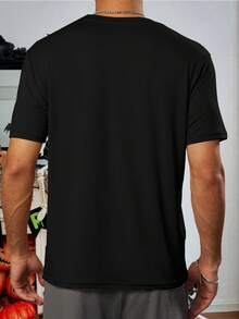 Custom Basic T-Shirt Unisex, Upload Photo & Text, Personalized Birthday & Anniversary Gift Sports - Black - View 6