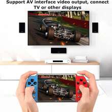 X7 4.3 Inch HD Screen Mini Portable Video Game Console Handheld Game Player Dual Joystick Built-In 1000 Games MP5 Game Controller TV Output - View 9