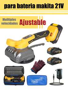 Máquina Niveladora Eléctrica Portátil de Azulejos, Vibración Alta Frecuencia 0-110Hz Velocidad Ajustable, Nivelador para Piso y Pared, Herramienta Profesional para Colocación de Cerámica y Porcelanato, Ideal para Renovación y Construcción del Hogar - Amarillo - Ver 8
