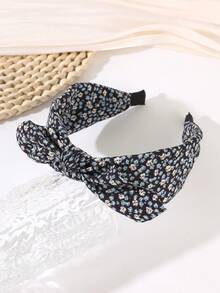 3/1pc Versatile Knotted Fabric Headband, All-Over Ditsy Floral Wide Band, Essential Simple Fashion Hair Accessory For Women's Casual Styling - Multicolor - View 12
