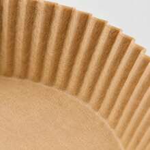 50/100pcs Heat-Resistant Oil-Proof Air Fryer Paper Liners, Disposable Non-Stick Baking Paper Pads, Oven Microwave Multi-Purpose Baking Mat, Kitchen Baking Essential, Halloween Christmas Party Baking Supplies - Natural Wood Color - View 7
