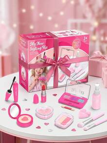 Set Riasan Mainan untuk Anak Perempuan, 11 Buah Set Kosmetik Mainan dengan Kotak Penyimpanan, Riasan Tiruan, Mainan Edukatif untuk Bermain Peran, Hadiah Ulang Tahun Anak-Anak, Hadiah Natal dan Halloween - MultiWarna - View 3