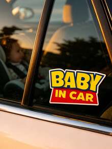 1pc Printed Letter Sticker Warning Label Car Bumper Baby Seat Decoration Reminder - Warning Sticker - View 3