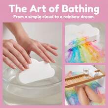 Set Hadiah Bom Mandi Awan Pelangi - Bom Mandi Minyak Esensial Alami dengan Jejak Pelangi Mengapung untuk Wanita, Mainan Mandi Spa Gelembung Warna-warni untuk Ulang Tahun & Perawatan Diri - Beraneka warna - View 8