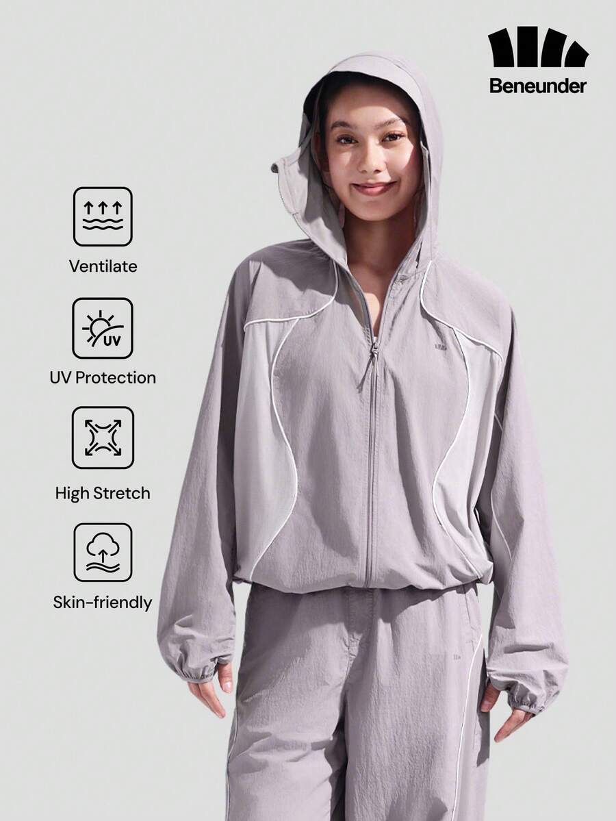 Beneunder Women's Quick-Dry Windproof Sun Protection Jacket (Regular Fit) WS840 - Dusty Purple - View 1