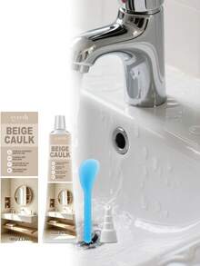 Beige Silicone Sealant, Flexible And Anti-Aging, Strong Adhesion, Universal For Home Decor Board Filling And Edge Sealing, Dust-Proof, Moisture-Proof, Water-Resistant - A - View 8