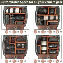 Professional Waterproof DSLR Camera Backpack With 15.6 Inch Laptop Compartment And Tripod Holder, Large Capacity Camouflage Photography Bag - Grey - View 2