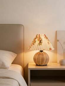 1 buah Lampu Meja Anyaman Rotan Bertenaga USB, Lampu Samping Tempat Tidur Gaya Nordik Vintage, Serbaguna untuk Kamar Tidur, Homestay, Restoran, Berkemah, Lampu Malam Suasana Cahaya Hangat Minimalis - Lampu meja rotan buatan tangan - View 5