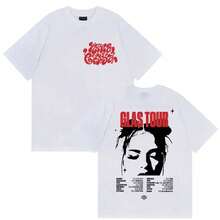Nina Chuba Album Tour 2025 Printed T-Shirt For Men And Women, Short-Sleeved Hip-Hop Garment, Retro T-Shirt, T1rendy Oversized Cotton T-Shirt - White 6 - View 1