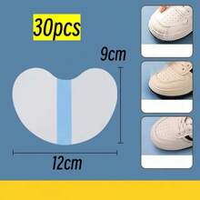 QKC 30pcs Invisible Shoe Toe Protector Film, Self-Adhesive Waterproof Anti-Stain Wear-Resistant Sealed Toe Stickers, Universal For Sneakers Mesh Shoes High Heels, Rainy Muddy Moisture-Proof Shoe Protection - Transparent - View 5