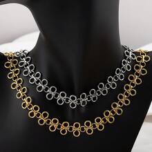 Rantai Simpul Emas Stainless Steel 1m untuk Kalung Gelang DIY, Aksesoris Perhiasan Buatan Tangan - Rantai baja tahan karat - View 5