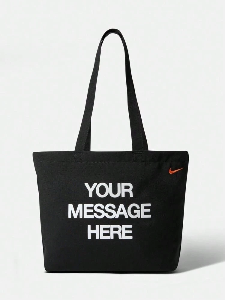 Nike Tas Jinjing Unisex NK HERITGE TOTE GFX YR MSG HRE IU4945-010 - Hitam dan Putih - View 1