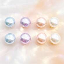 4 Pairs French Sweet Multicolor Faux Pearl Stud Earrings - Multicolor - View 8