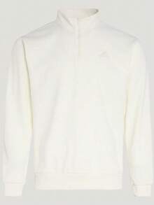 Adidas Men's TH WAFFLE HZ Knit Sweatshirt No Hood KR2553 - White - View 3